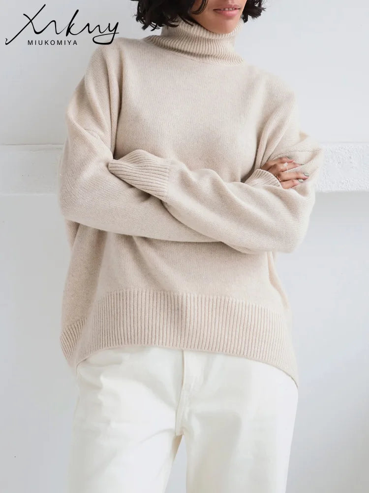 Turtleneck Knitted Pullover