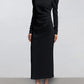 Irregular Collar Evening Dress
