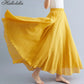 Cotton Linen Women Skirts Maxi Elegant