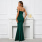 Off shoulder satin dress
