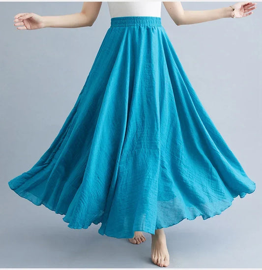 Elegant cotton maxi skirt