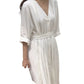 TFETTERS Brand Cardigan Women Long Shirt 2024 Spring and Autumn Long Sleeve Maxi Dress Cotton and Linen White Dress for Women