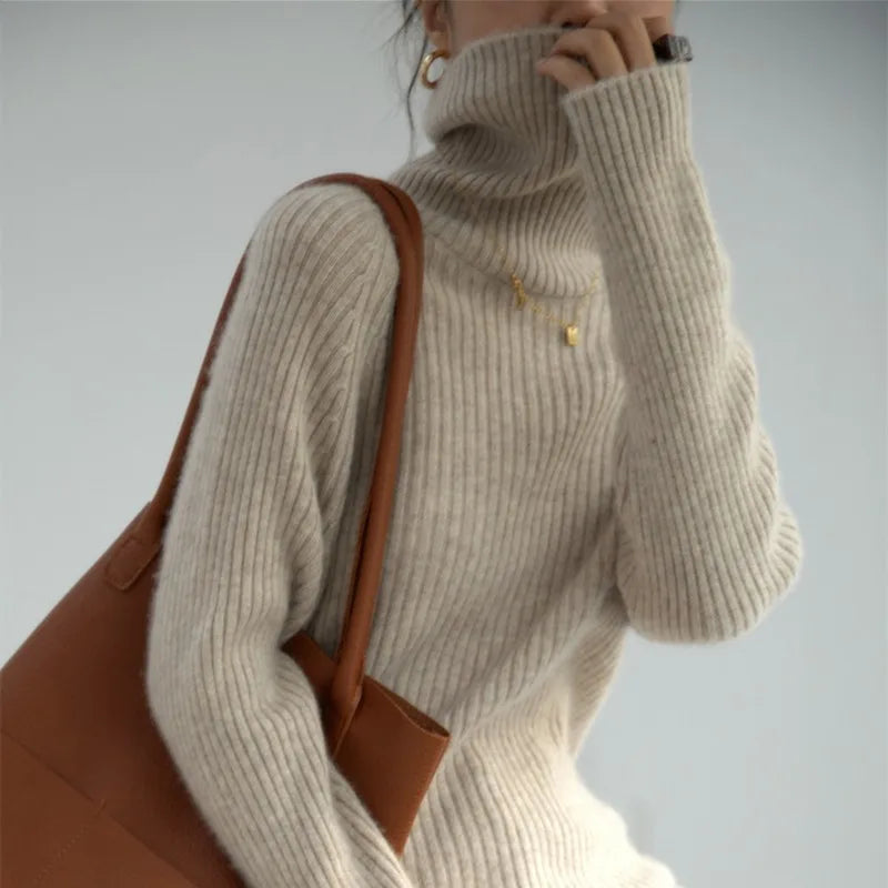 Women's High-Neck Cashmere Sweater