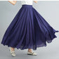 Cotton Linen Women Skirts Maxi Elegant