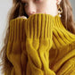 Soft waxy~high neck 100 pure cashmere sweater women's loose thickened lazy style pullover Fried Dough Twists sweater sweater