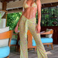 Women Bikini Set 3Pcs Set Sexy  Push UP  Swimsuit Female Swimwear with Cover-Ups Bathing Suit Beachwear Print Pants  New