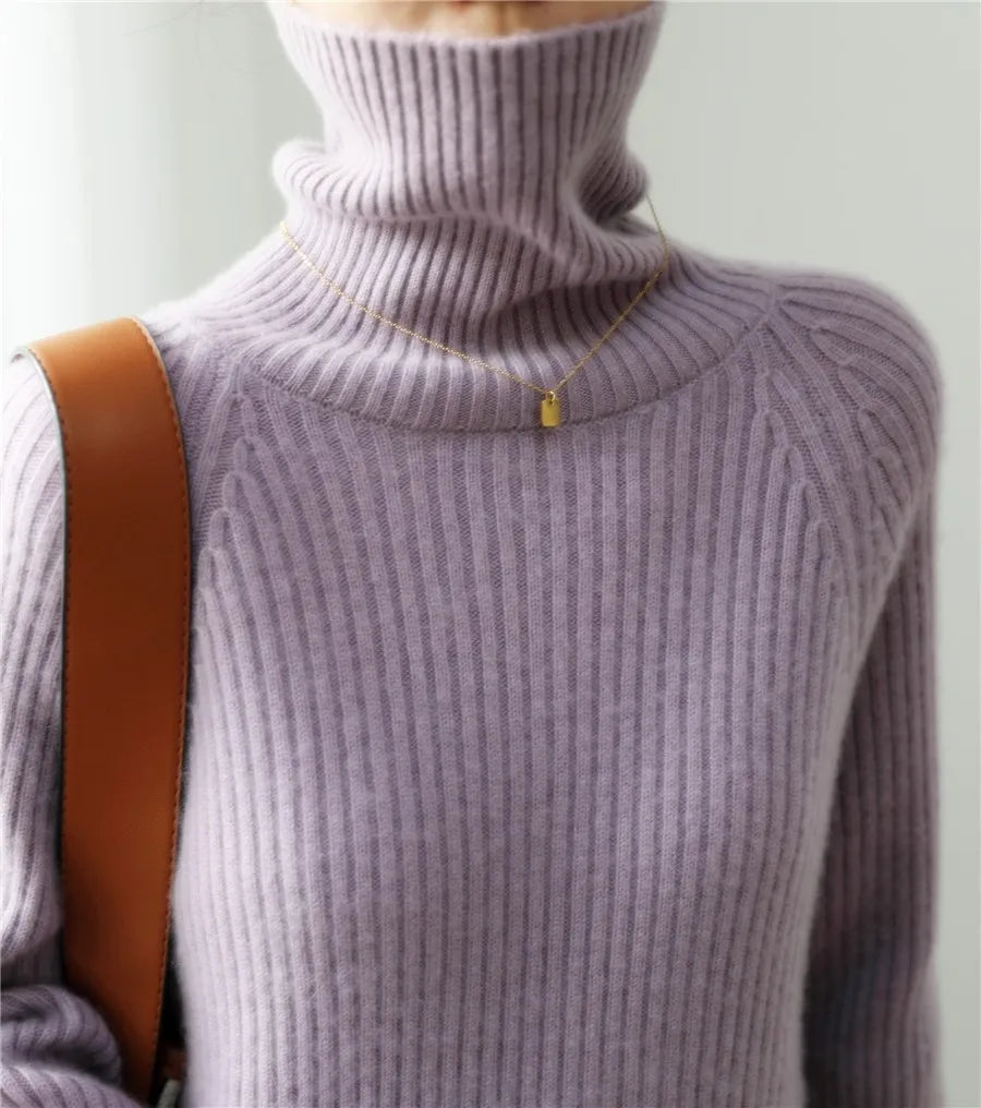 Women's High-Neck Cashmere Sweater