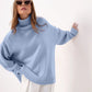 Wolfeel Autumn Winter WomenTurtleneck Knitted Sweater Fashion Oversized Casual Top Loose Jumper Female Pull Thick Warm Pullover