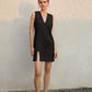 Summer French sleeveless shift dress Women's Haute Couture loose slimming mini sundress