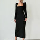 Classic black midi-dress