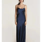 Slim Long Straps Pure Silk Dress