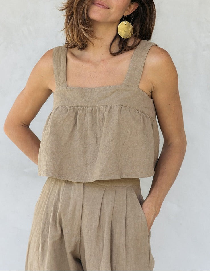 Linen crop top