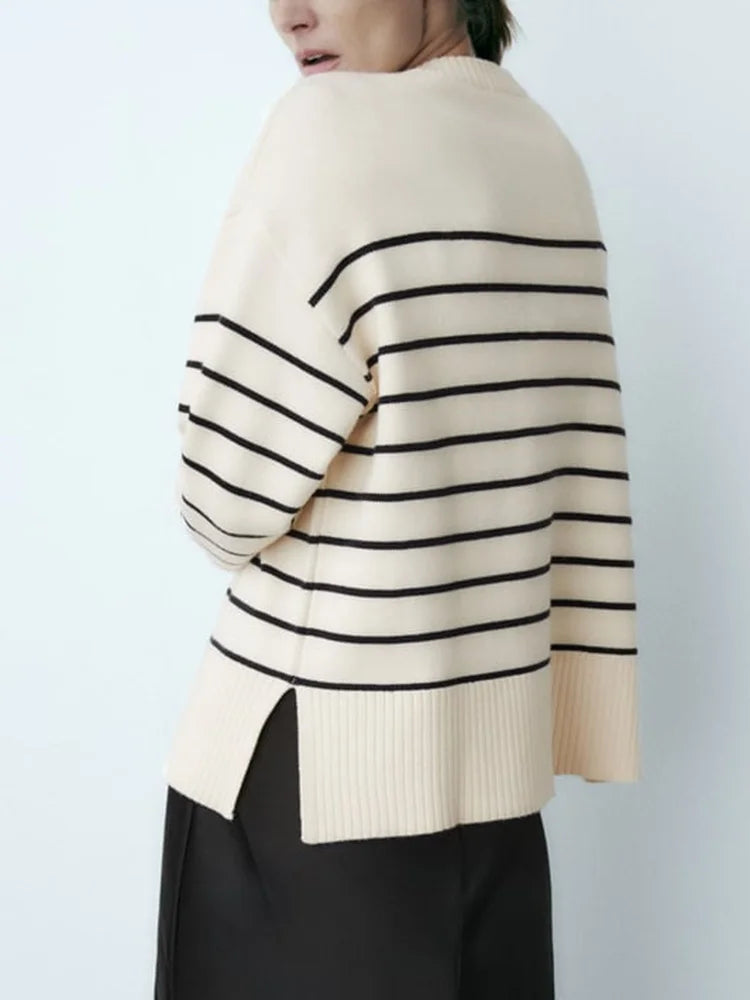 Stripe Cashmere Sweater