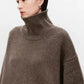 High-end soft waxy turtleneck 100%cashmere sweater women's loose thickened sweater base wool sweater