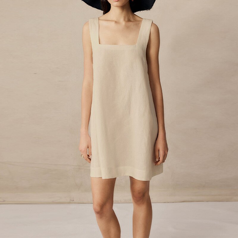 Minimalist linen dress