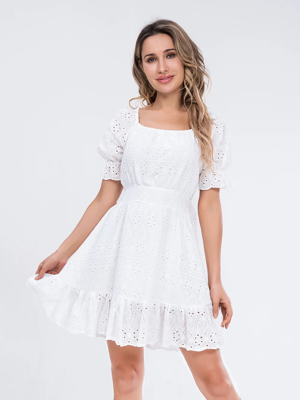 Embroidery mini-dress