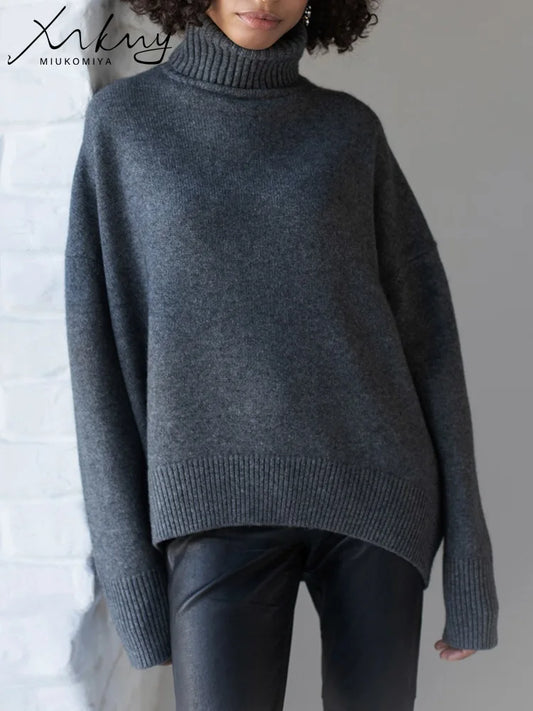 Turtleneck Knitted Pullover