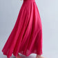 Cotton Linen Women Skirts Maxi Elegant