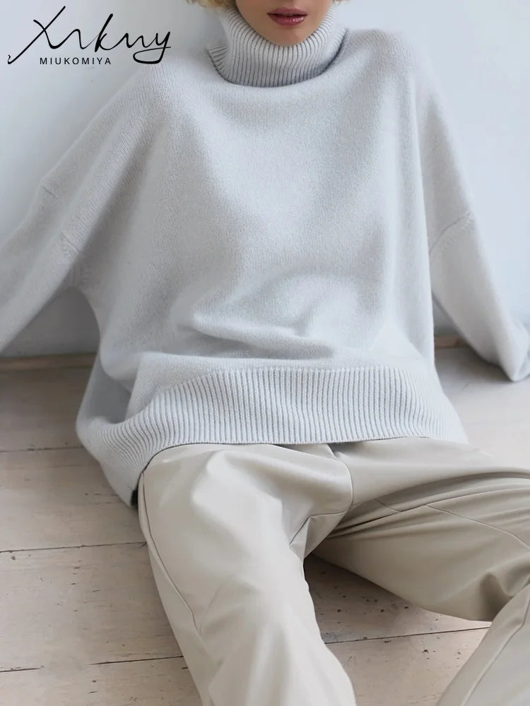 Turtleneck Knitted Pullover