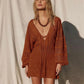 Knit Mesh Hollow Out Beach Mini Dress