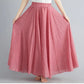 Cotton Linen Women Skirts Maxi Elegant