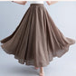 Cotton Linen Women Skirts Maxi Elegant