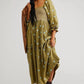 Floral Embroidery Maxi Dress Spring Autumn Long Sleeve Loose Boho Women Ruffles Casual Holiday Tiered Ladies Dresses