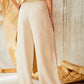 Wide leg linen pants