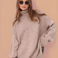 Wolfeel Autumn Winter WomenTurtleneck Knitted Sweater Fashion Oversized Casual Top Loose Jumper Female Pull Thick Warm Pullover