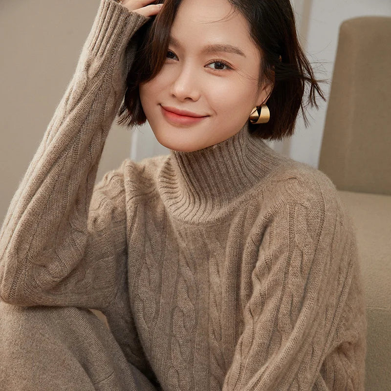 Turtleneck cashmere jumper