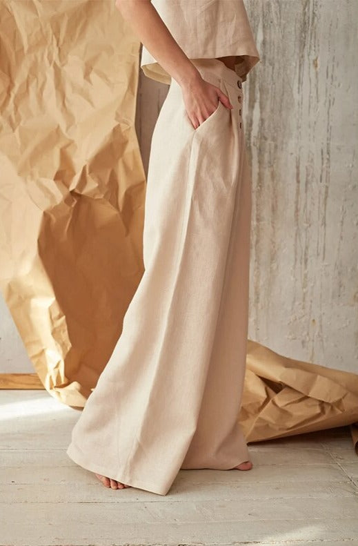 Linen oversized pants