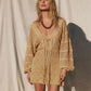 Knit Mesh Hollow Out Beach Mini Dress