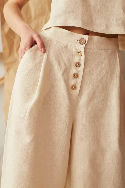 Linen oversized pants