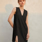 Summer French sleeveless shift dress Women's Haute Couture loose slimming mini sundress