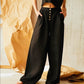 Wide leg linen pants