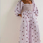 Floral Embroidery Maxi Dress Spring Autumn Long Sleeve Loose Boho Women Ruffles Casual Holiday Tiered Ladies Dresses