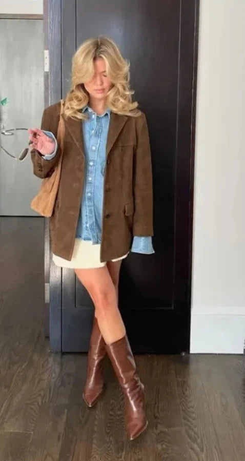 Brown suede jacket