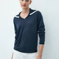 Ethereal MD 2024  new style of Women's sailor collar stylish casual top knitwear