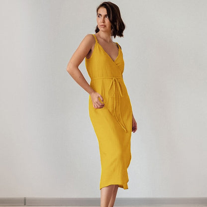 Organic cotton midi-dress