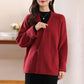 100% Merino Wool Women's Cardigan, Embroidered, Floral, Loose, V-Neck, Buttoned, Elegant, Coat, Top, Autumn/Winter 2024