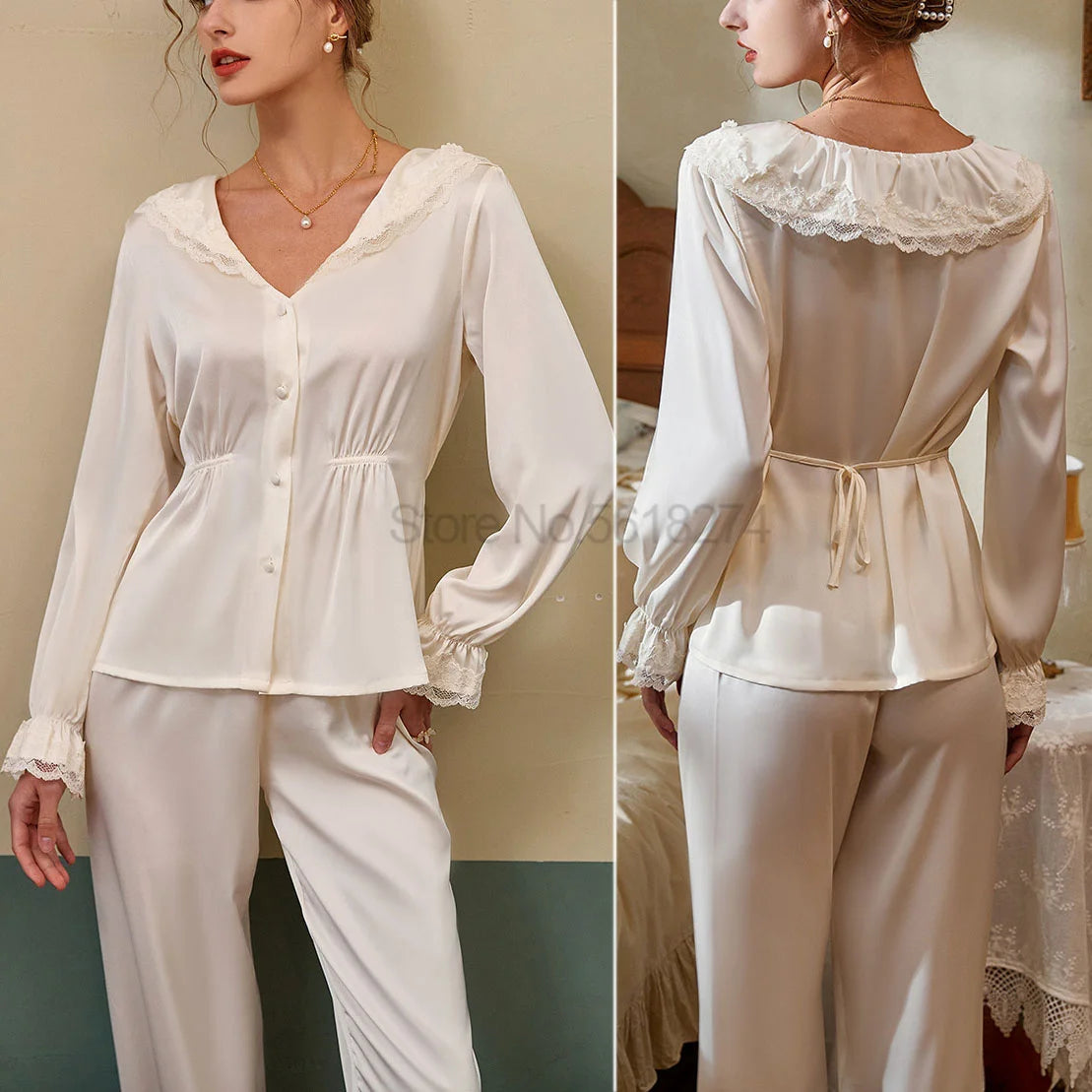 Pyjamas Lace Palace Style Sleepwear