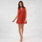 Vintage Linen Women's Dress Summer 2024 Sexy V-neck Short Beach Streetwear Dresses Mini Female Clothing Sundress Vestido