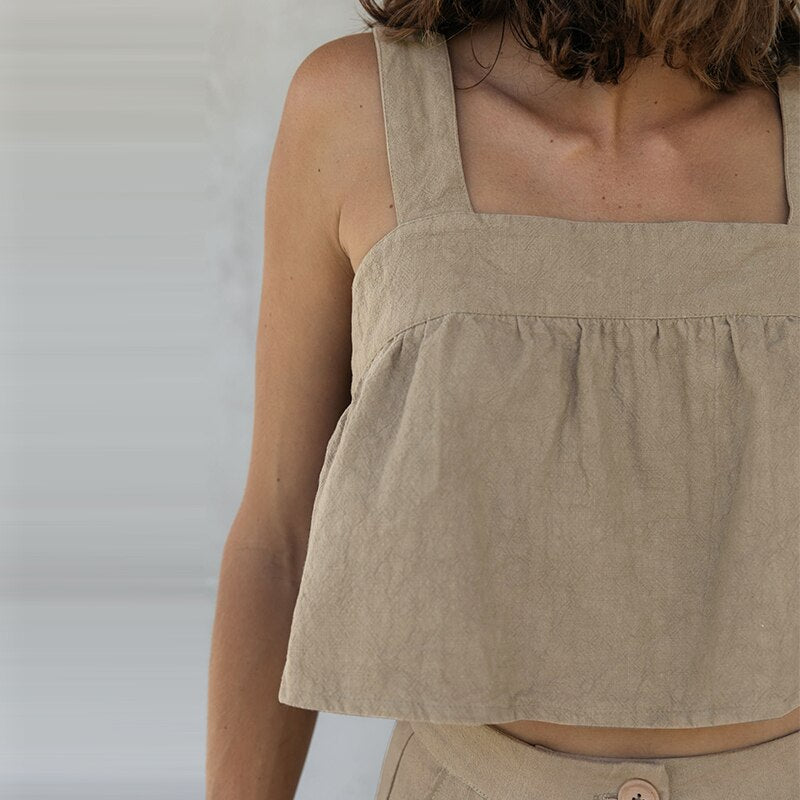 Linen crop top