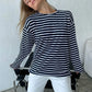 Wolfeel 2023 Summer Long Sleeve Striped T-Shirts Women Basic Casual Tops Female Cozy Loose Cotton Tees Harajuku T Shirt New