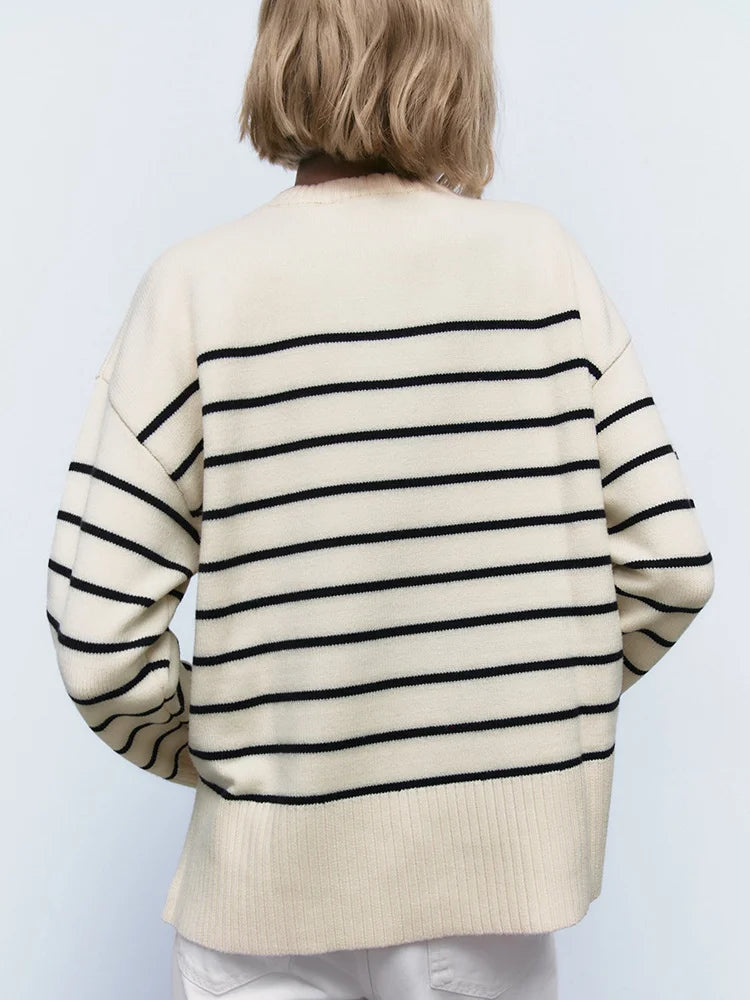 Stripe Cashmere Sweater