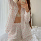 Women 2 Piece Pyjamas Set Cherry Graphic Print Short Sleeve Button Shirt and Shorts Loungewear Sleepwear PJ Sets