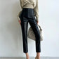 PU Autumn Winter Leather Pencil Pant Women Bodycon Fashion Office High Waist Ladies Trousers Casual Woman Pants 2024