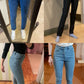 Wixra Basic Jeans Soft Pants Harem Female Straight All Match High Waist Femme Long Denim Pants For Women Plus Size