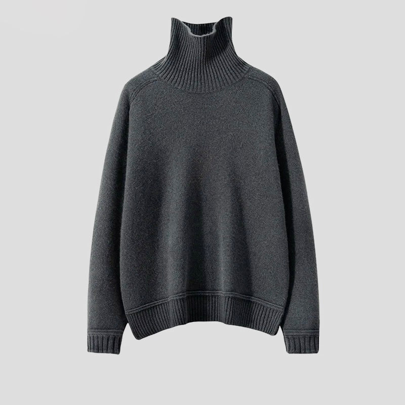 Turtleneck cashmere pullover