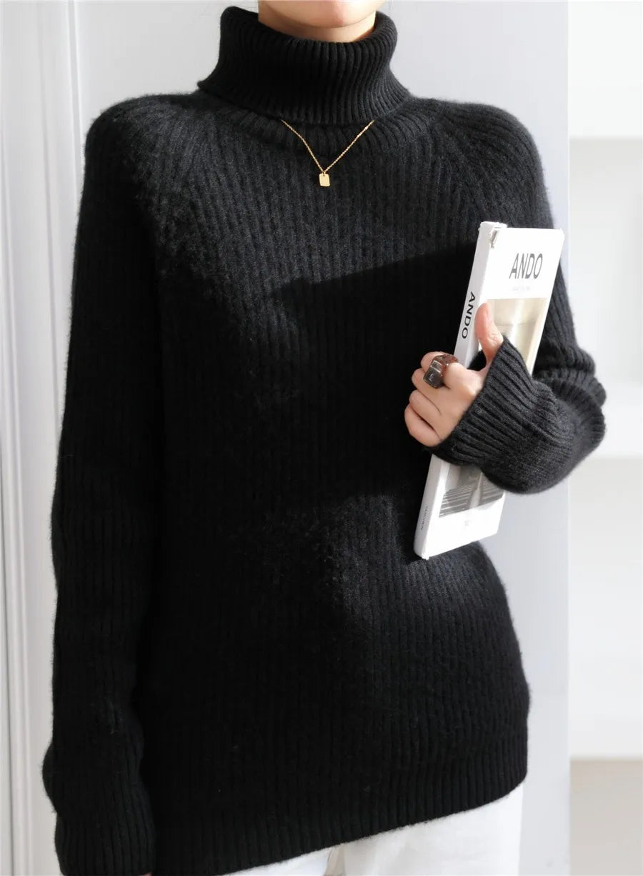 Women's High-Neck Cashmere Sweater